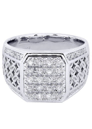 White Gold Mens Diamond Ring| 0.84 Carats| 14.01 Grams