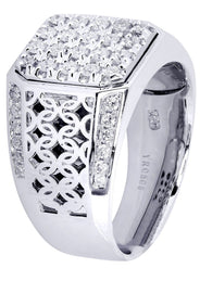 White Gold Mens Diamond Ring| 0.84 Carats| 14.01 Grams