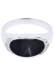 White Gold Mens Diamond Ring| 0.09 Carats| 5.93 Grams