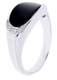 White Gold Mens Diamond Ring| 0.09 Carats| 5.93 Grams