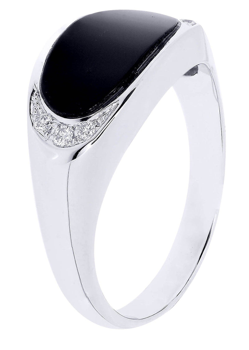 White Gold Mens Diamond Ring| 0.09 Carats| 5.93 Grams