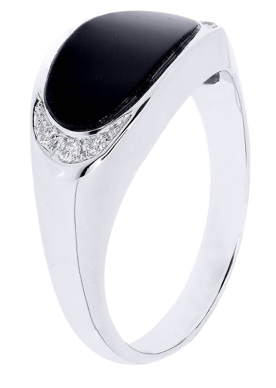 White Gold Mens Diamond Ring| 0.09 Carats| 5.93 Grams