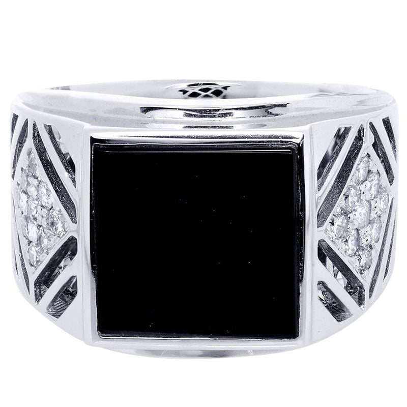 White Gold Mens Diamond Ring| 0.47 Carats| 12.25 Grams