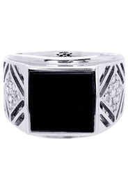 White Gold Mens Diamond Ring| 0.47 Carats| 12.25 Grams