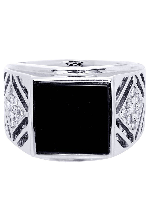 White Gold Mens Diamond Ring| 0.47 Carats| 12.25 Grams