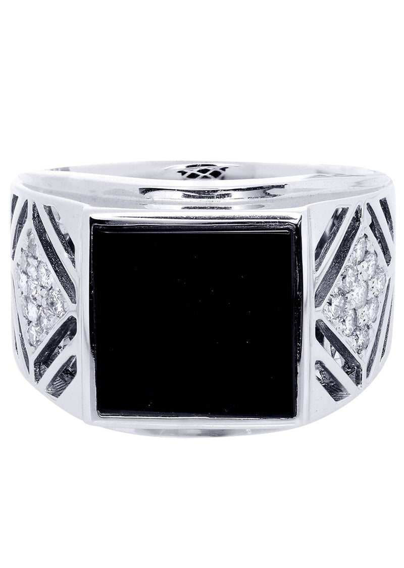 White Gold Mens Diamond Ring| 0.47 Carats| 12.25 Grams