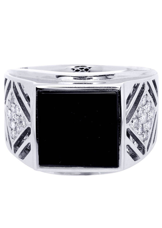 White Gold Mens Diamond Ring| 0.47 Carats| 12.25 Grams