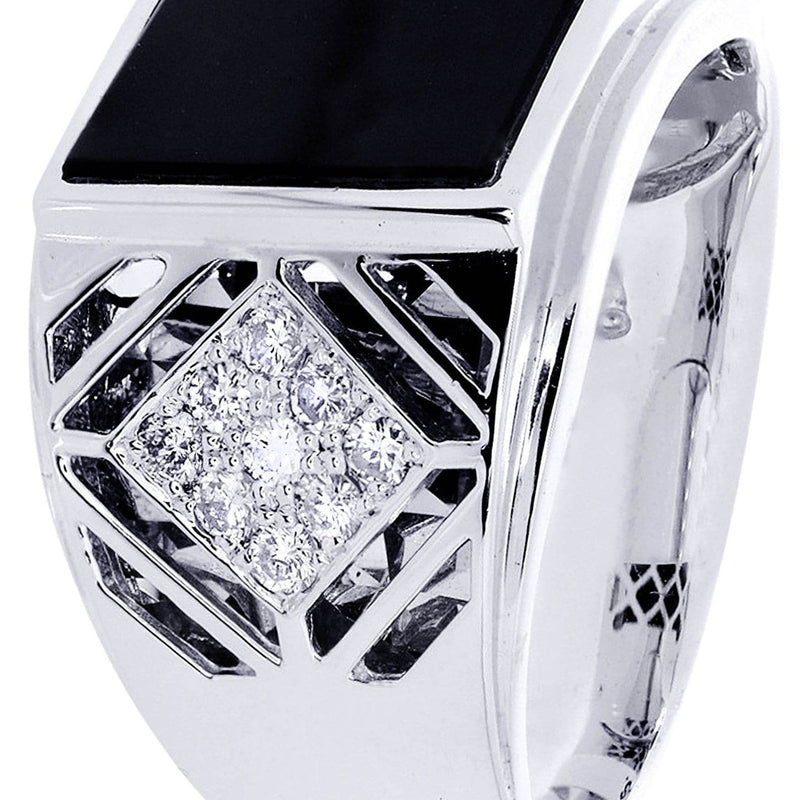 White Gold Mens Diamond Ring| 0.47 Carats| 12.25 Grams