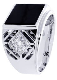 White Gold Mens Diamond Ring| 0.47 Carats| 12.25 Grams
