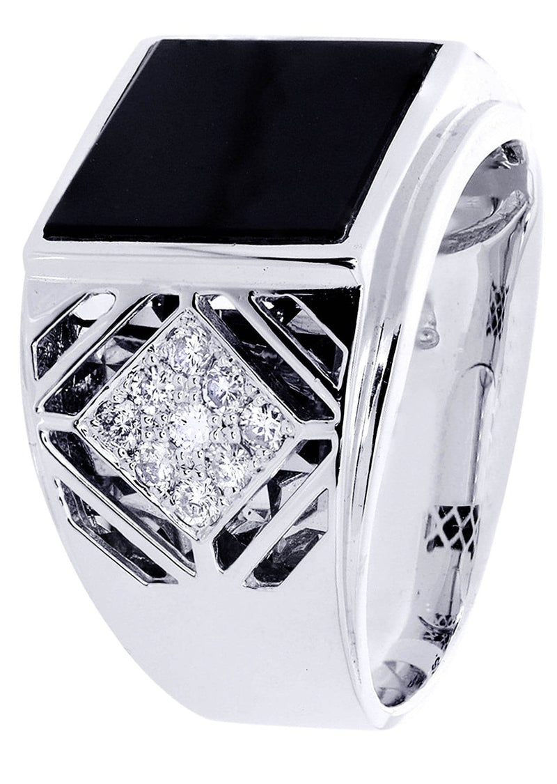 White Gold Mens Diamond Ring| 0.47 Carats| 12.25 Grams