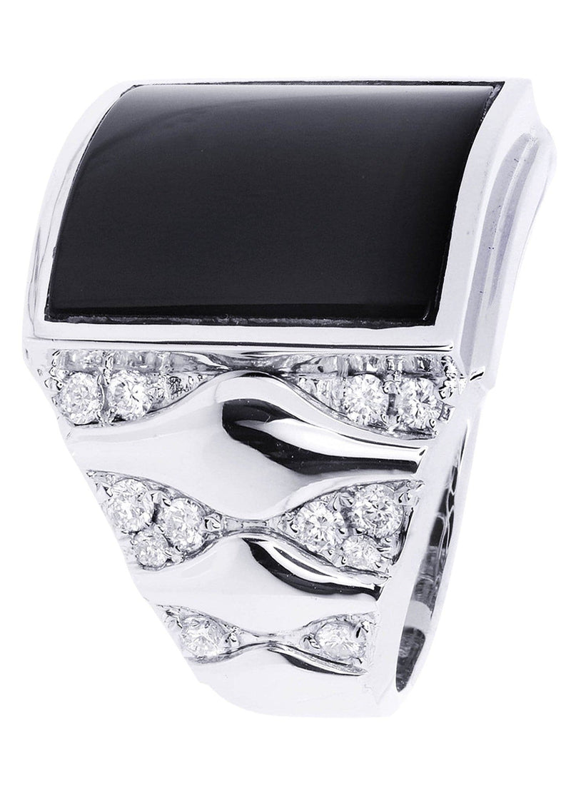 White Gold Mens Diamond Ring| 0.76 Carats| 16.98 Grams