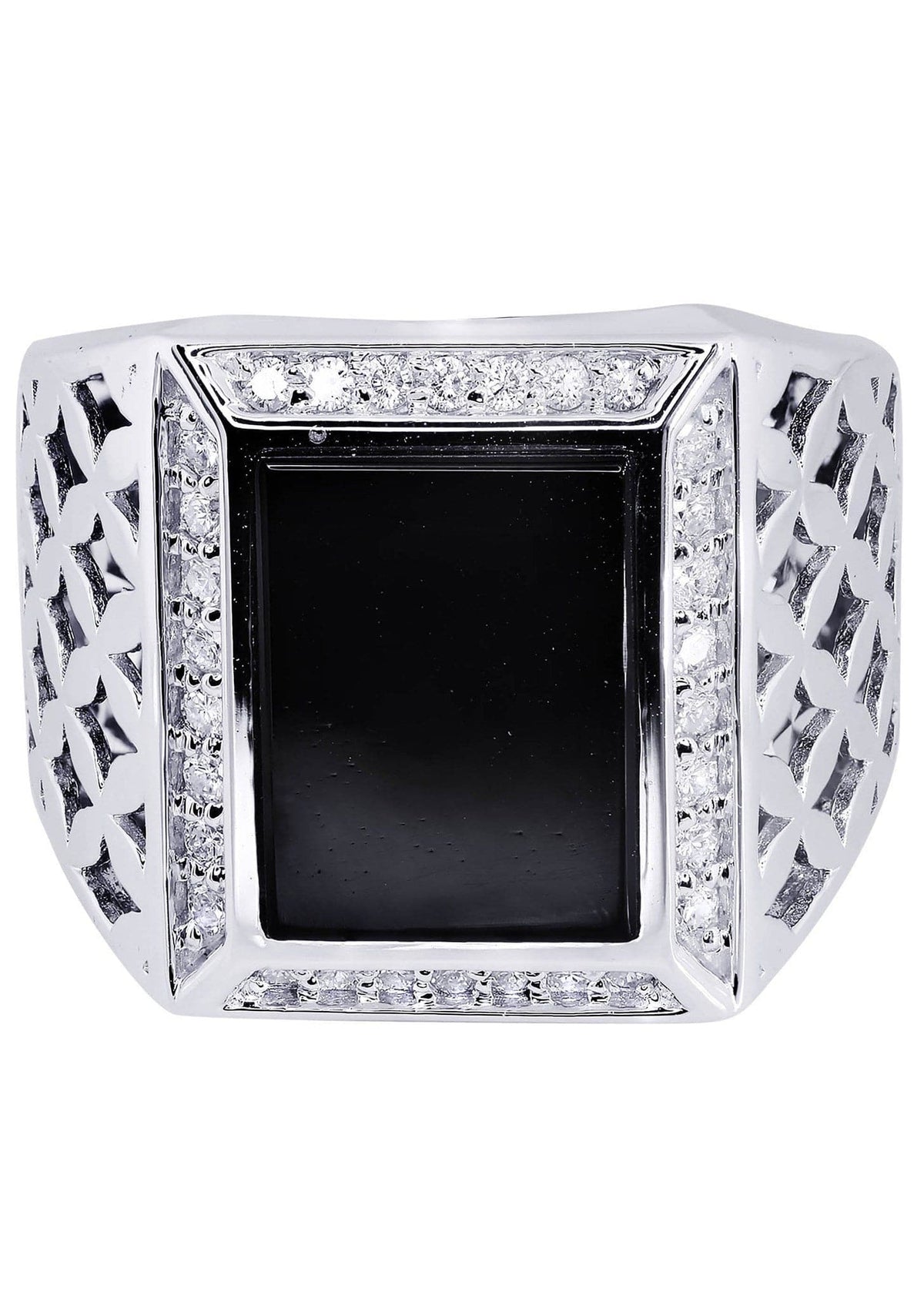 White Gold Pinky Diamond Ring| 0.44 Carats| 14.57 Grams