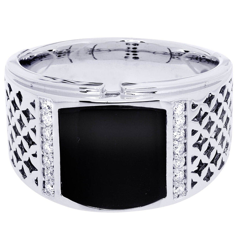 White Gold Pinky Diamond Ring| 0.18 Carats| 12.91 Grams