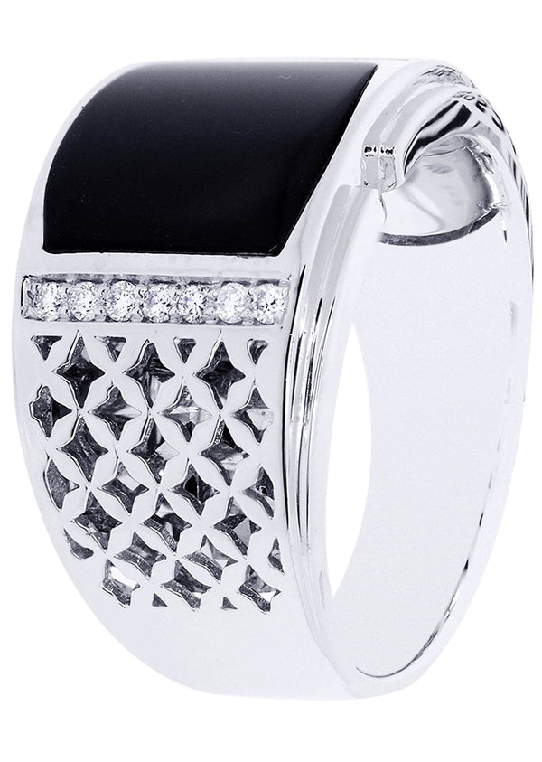 White Gold Pinky Diamond Ring| 0.18 Carats| 12.91 Grams