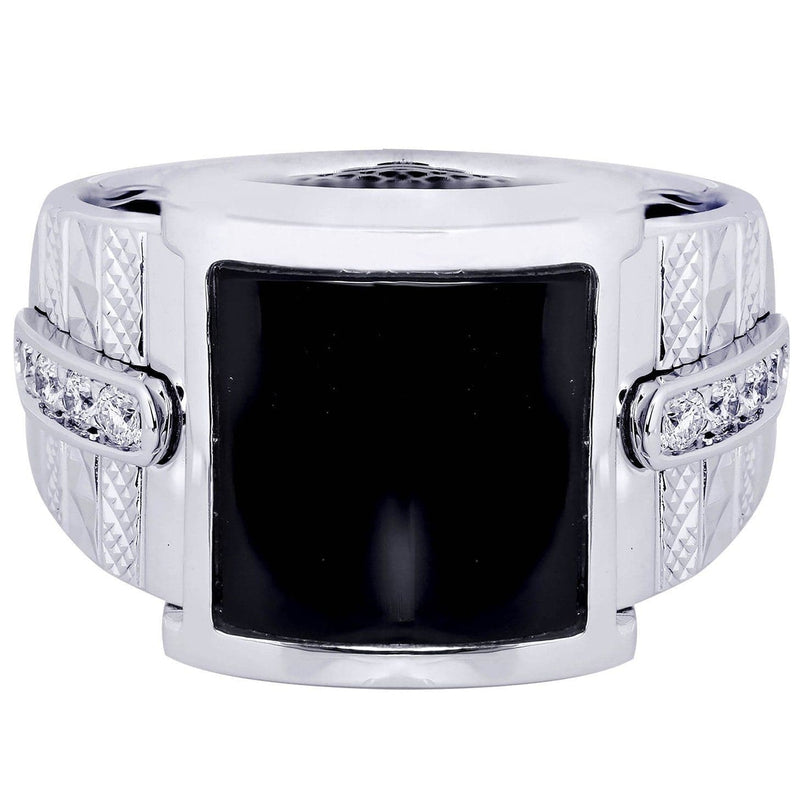White Gold Mens Diamond Ring| 0.21 Carats| 15.67 Grams
