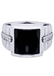 White Gold Mens Diamond Ring| 0.21 Carats| 15.67 Grams