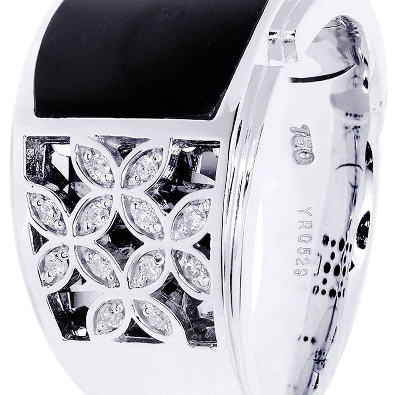 White Gold Mens Diamond Ring| 0.23 Carats| 13.7 Grams