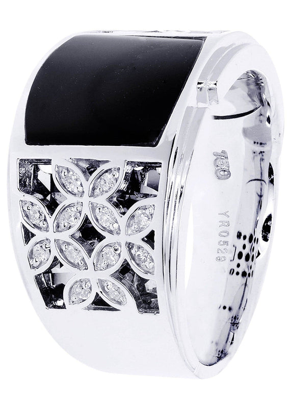 White Gold Mens Diamond Ring| 0.23 Carats| 13.7 Grams