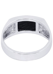 White Gold Pinky Diamond Ring| 0.12 Carats| 6.37 Grams