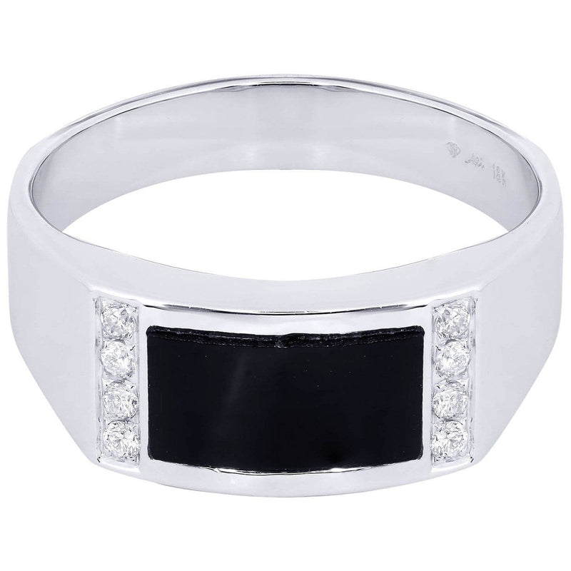 White Gold Pinky Diamond Ring| 0.12 Carats| 6.37 Grams