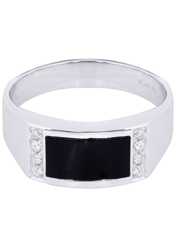 White Gold Pinky Diamond Ring| 0.12 Carats| 6.37 Grams