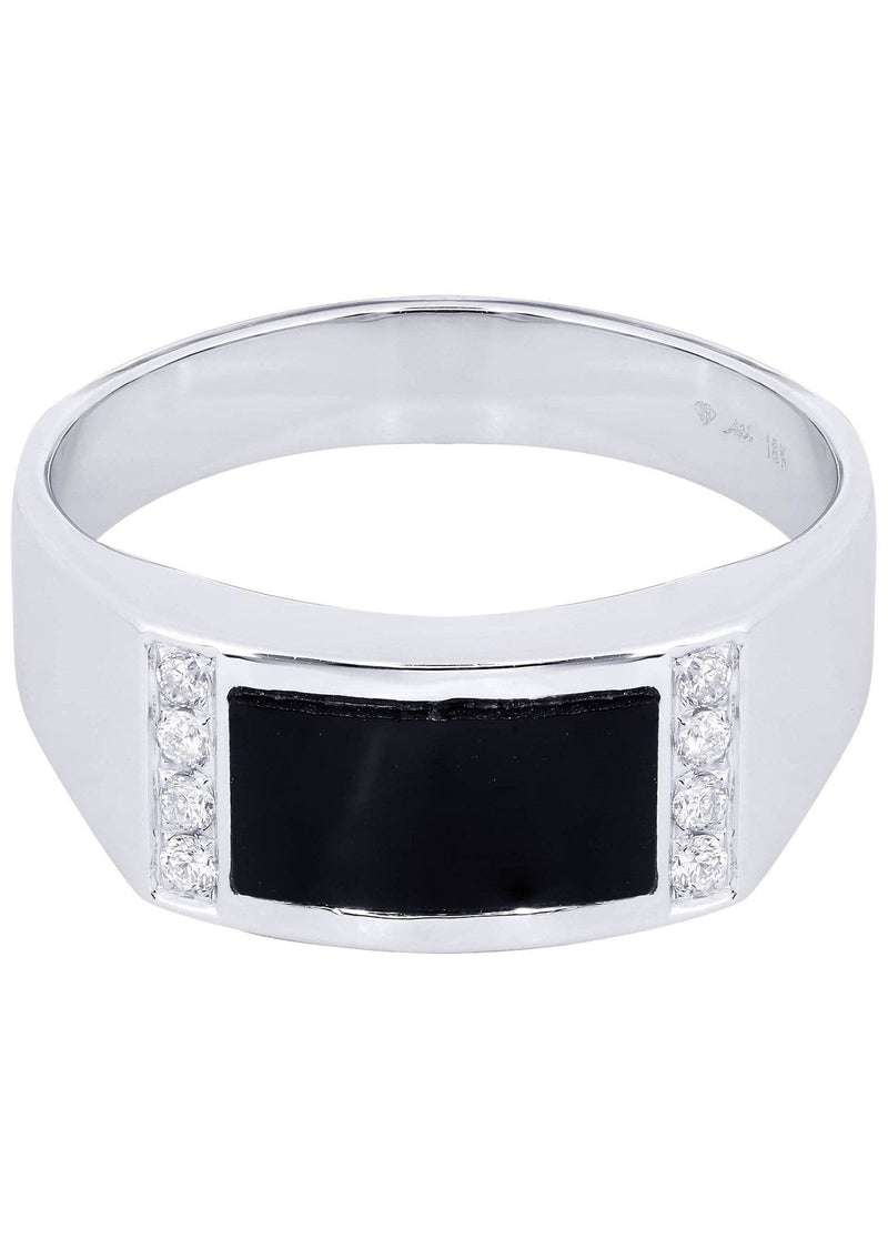 White Gold Pinky Diamond Ring| 0.12 Carats| 6.37 Grams