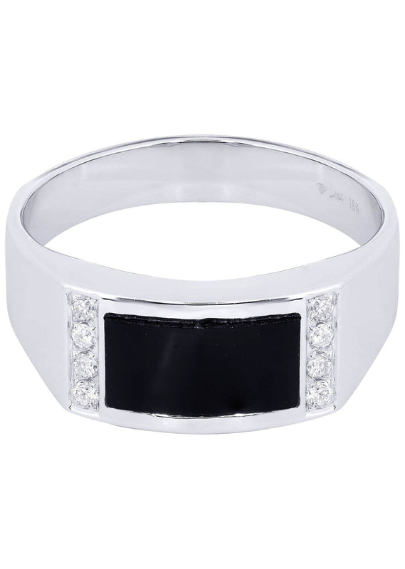 White Gold Pinky Diamond Ring| 0.12 Carats| 6.37 Grams