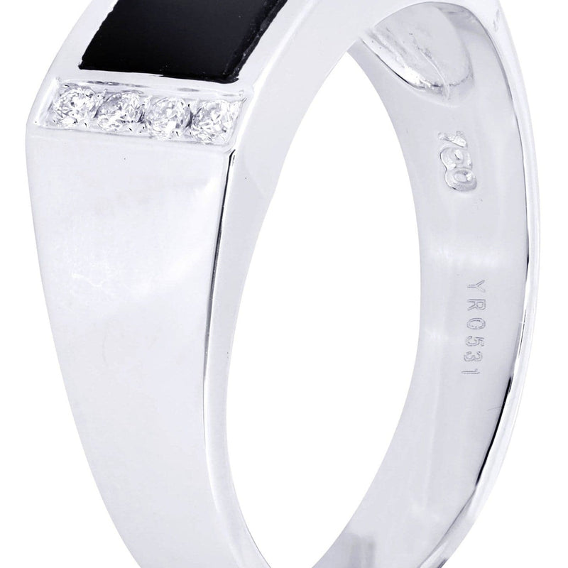White Gold Pinky Diamond Ring| 0.12 Carats| 6.37 Grams