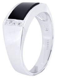 White Gold Pinky Diamond Ring| 0.12 Carats| 6.37 Grams