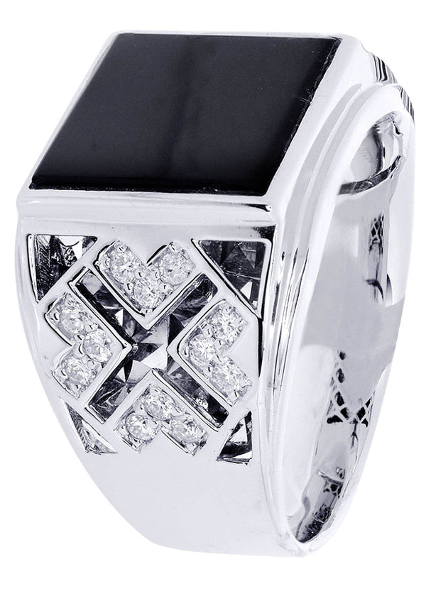 White Gold Pinky Diamond Ring| 0.35 Carats| 11.98 Grams
