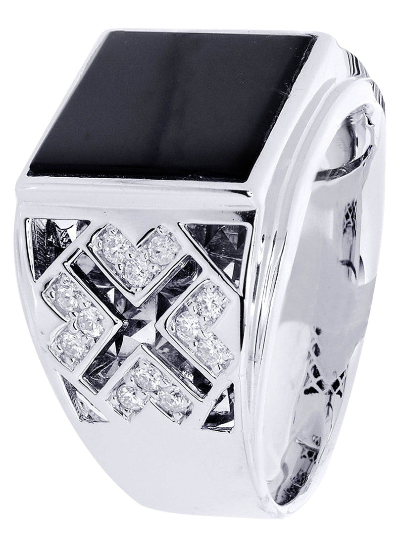 White Gold Pinky Diamond Ring| 0.35 Carats| 11.98 Grams