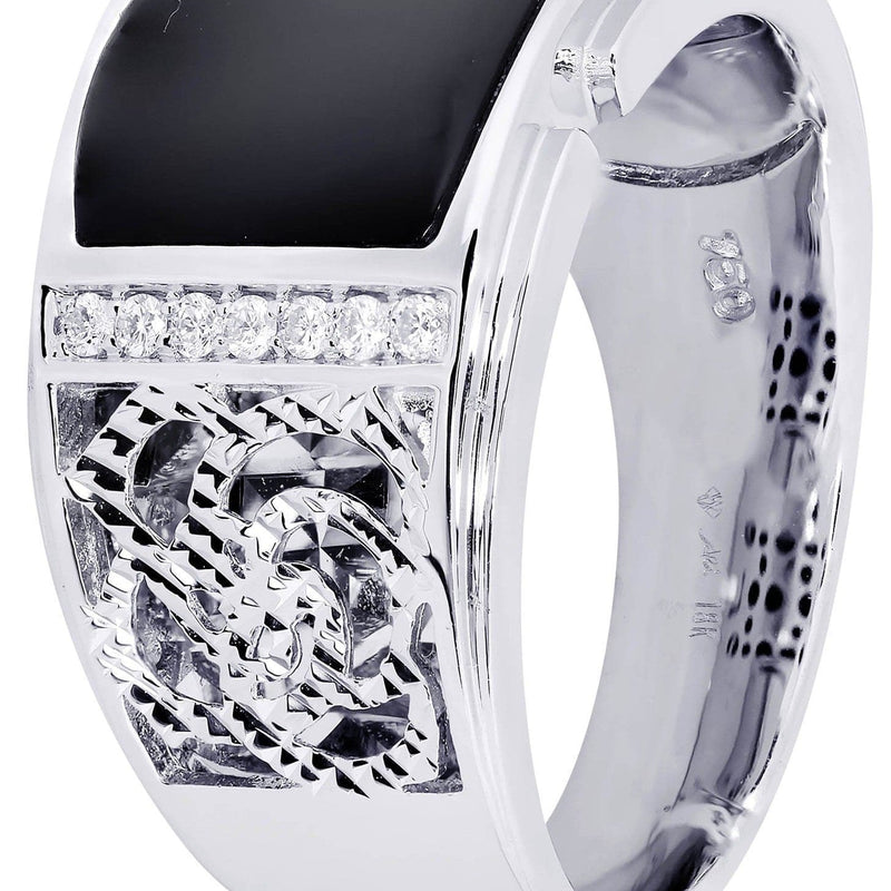 White Gold Pinky Diamond Ring| 0.19 Carats| 12.33 Grams
