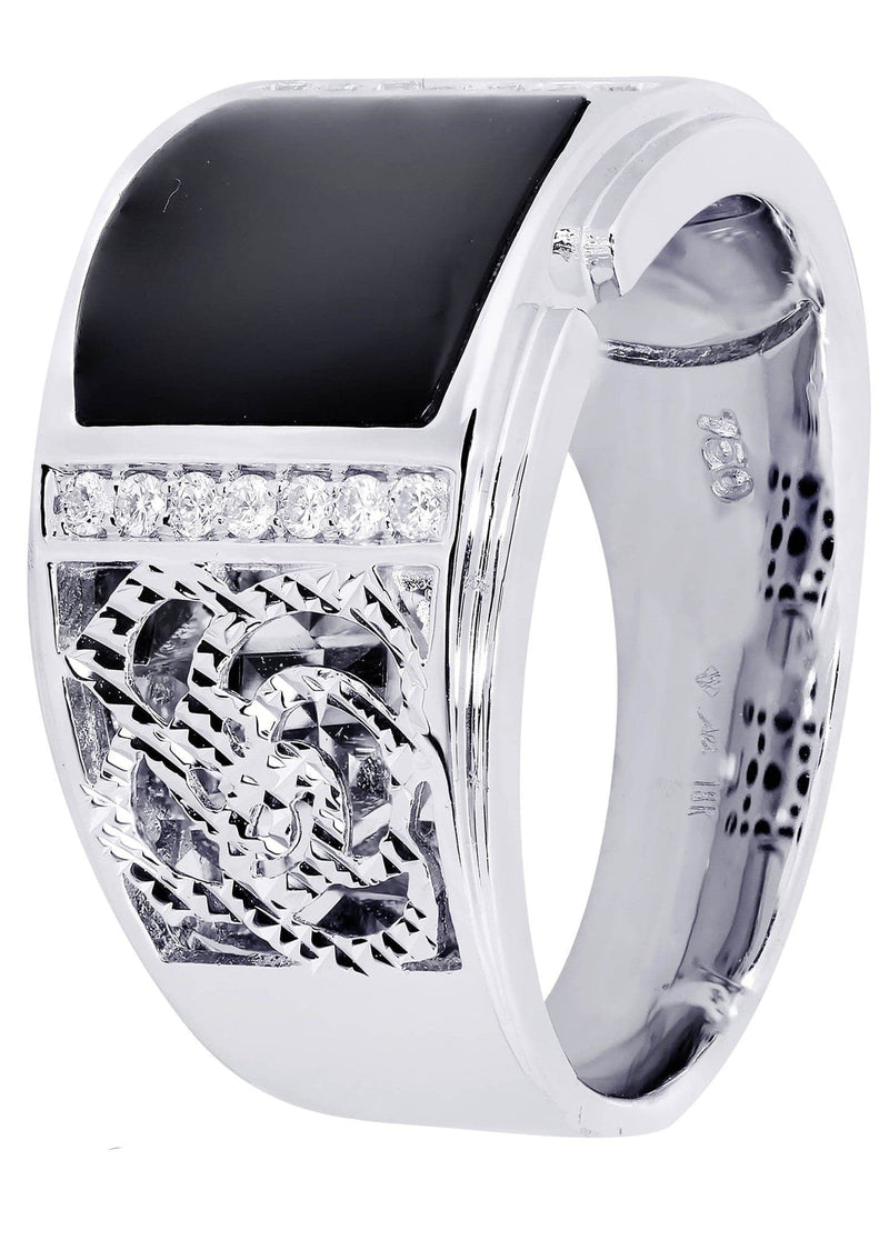 White Gold Pinky Diamond Ring| 0.19 Carats| 12.33 Grams