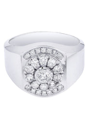 White Gold Pinky Diamond Ring| 0.9 Carats| 9.05 Grams