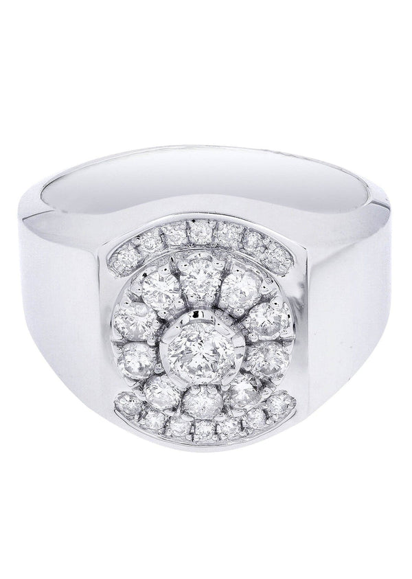 White Gold Pinky Diamond Ring| 0.9 Carats| 9.05 Grams