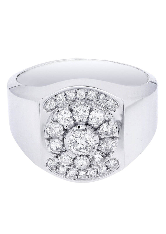 White Gold Pinky Diamond Ring| 0.9 Carats| 9.05 Grams