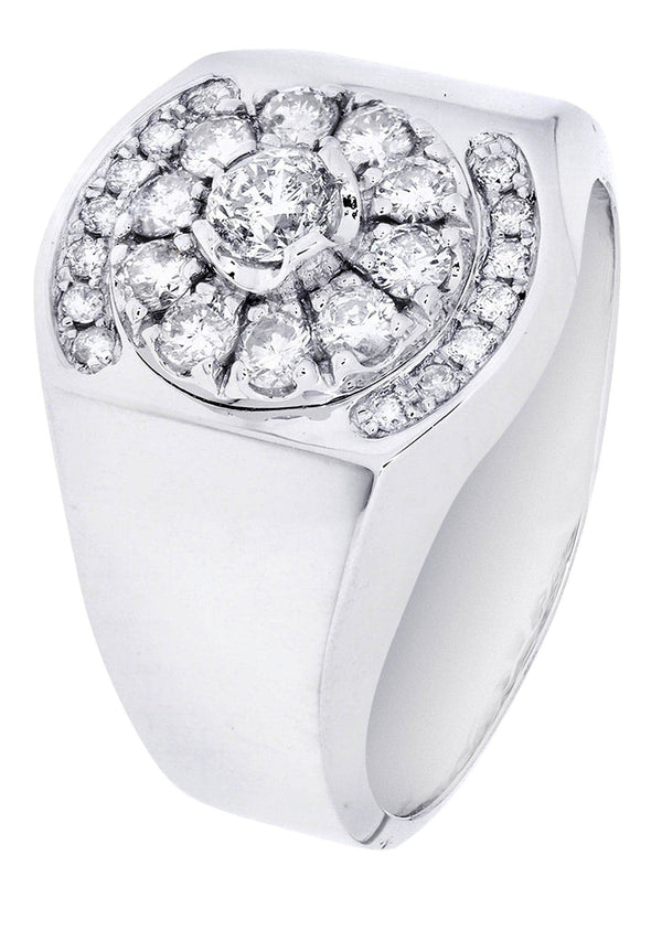 White Gold Pinky Diamond Ring| 0.9 Carats| 9.05 Grams