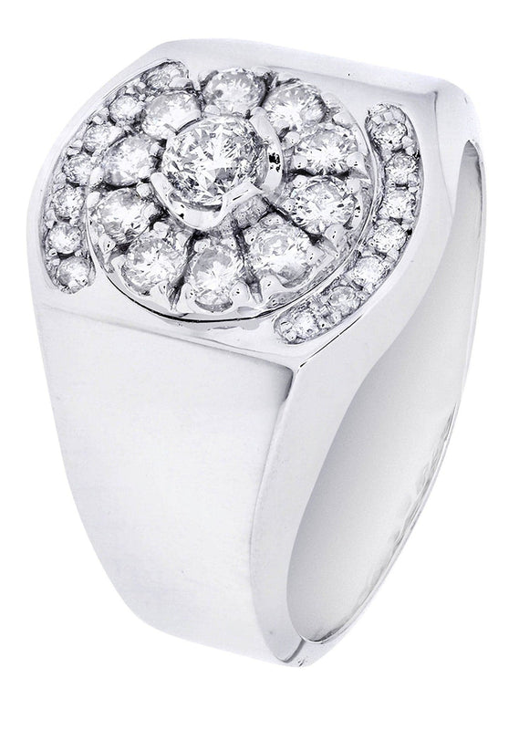 White Gold Pinky Diamond Ring| 0.9 Carats| 9.05 Grams