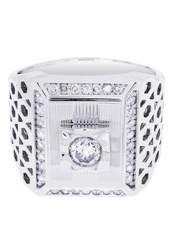 White Gold Pinky Diamond Ring| 1.06 Carats| 18.39 Grams