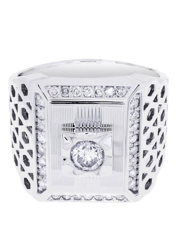 White Gold Pinky Diamond Ring| 1.06 Carats| 18.39 Grams