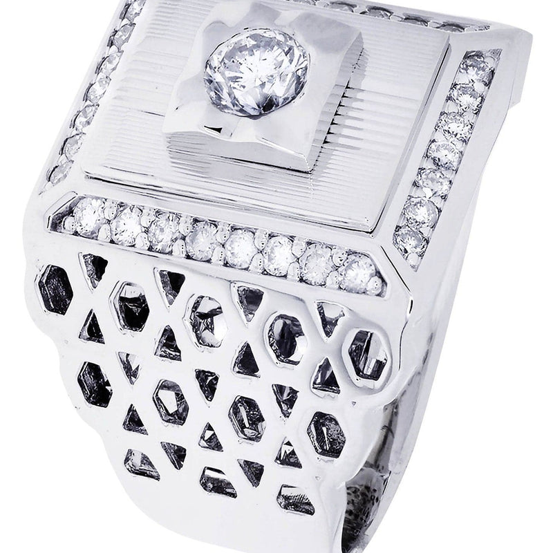 White Gold Pinky Diamond Ring| 1.06 Carats| 18.39 Grams