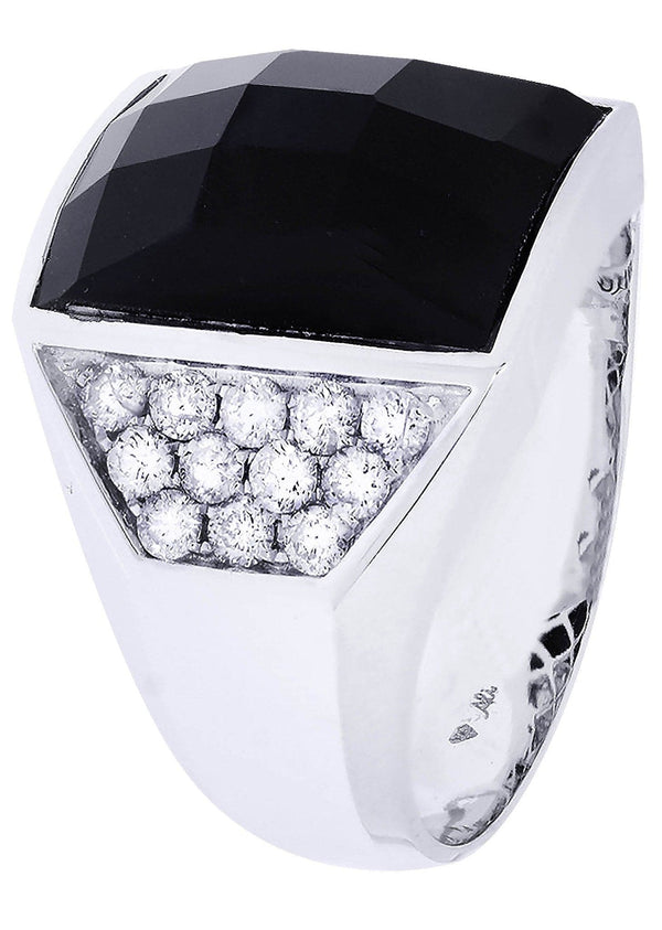 White Gold Pinky Diamond Ring| 0.88 Carats| 10.67 Grams