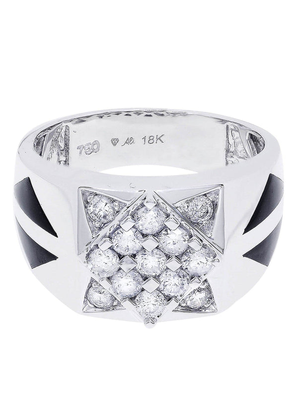 White Gold Pinky Diamond Ring| 0.85 Carats| 10.93 Grams