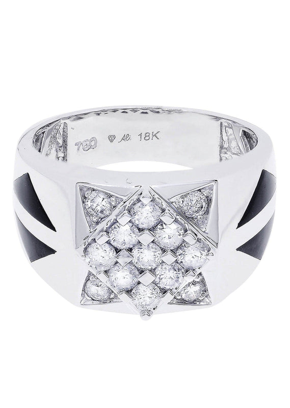 White Gold Pinky Diamond Ring| 0.85 Carats| 10.93 Grams