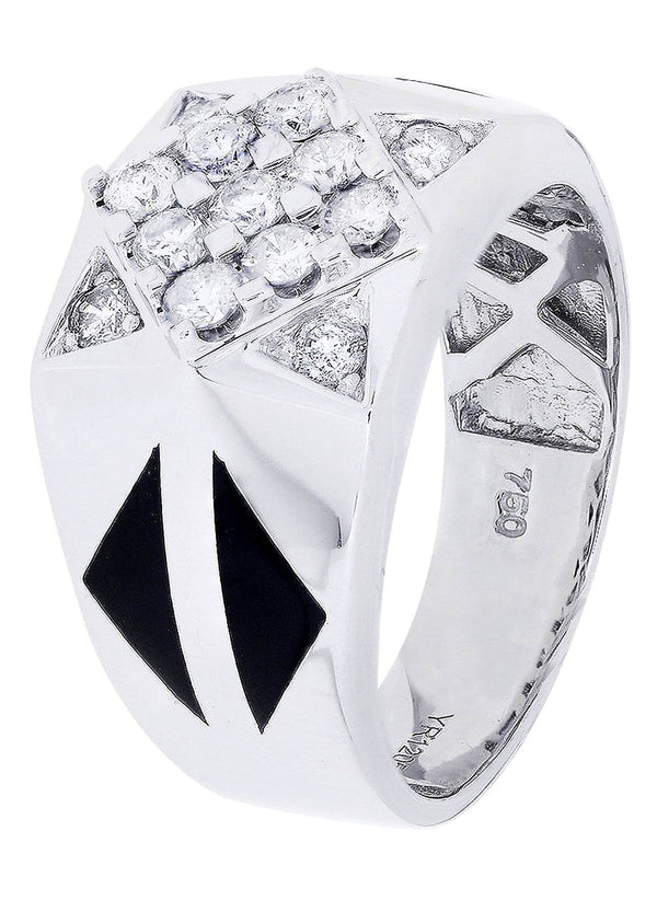 White Gold Pinky Diamond Ring| 0.85 Carats| 10.93 Grams