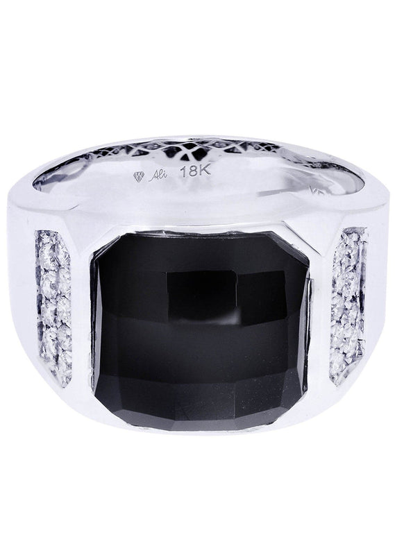 White Gold Pinky Diamond Ring| 0.37 Carats| 10.03 Grams